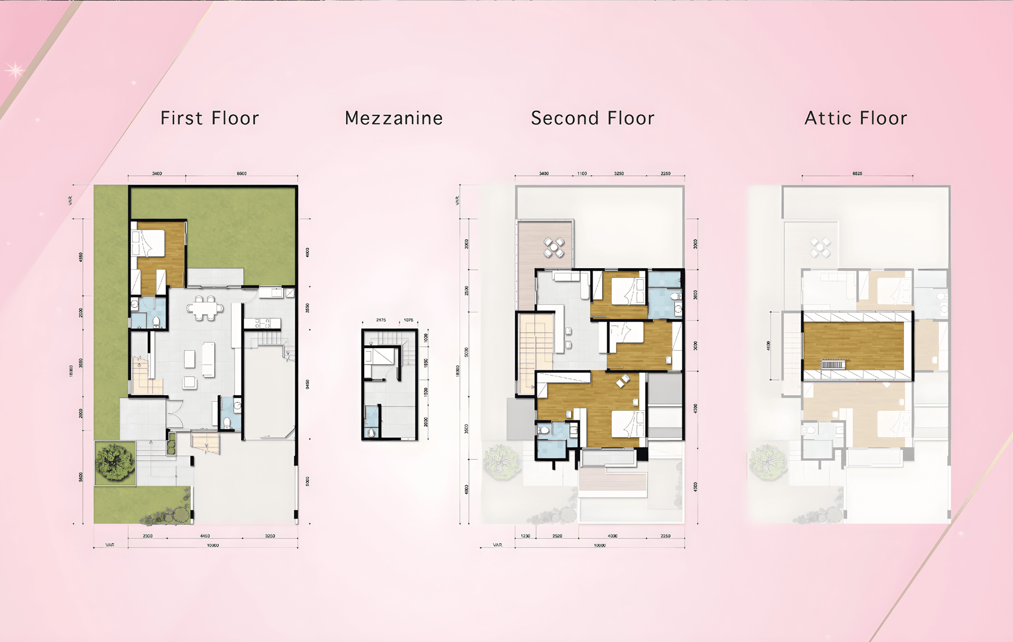 denah lay out tipe 10-The Blizfield-BSD City-Tangerang-Rumah dengan Sky Balcony