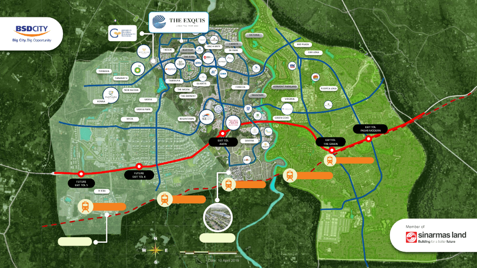 Lokasi-Ruko The Exquis-BSD City-Tangerang-Ruko terbaik di Tangerang-Ruko paling strategis di Serpong Tangerang