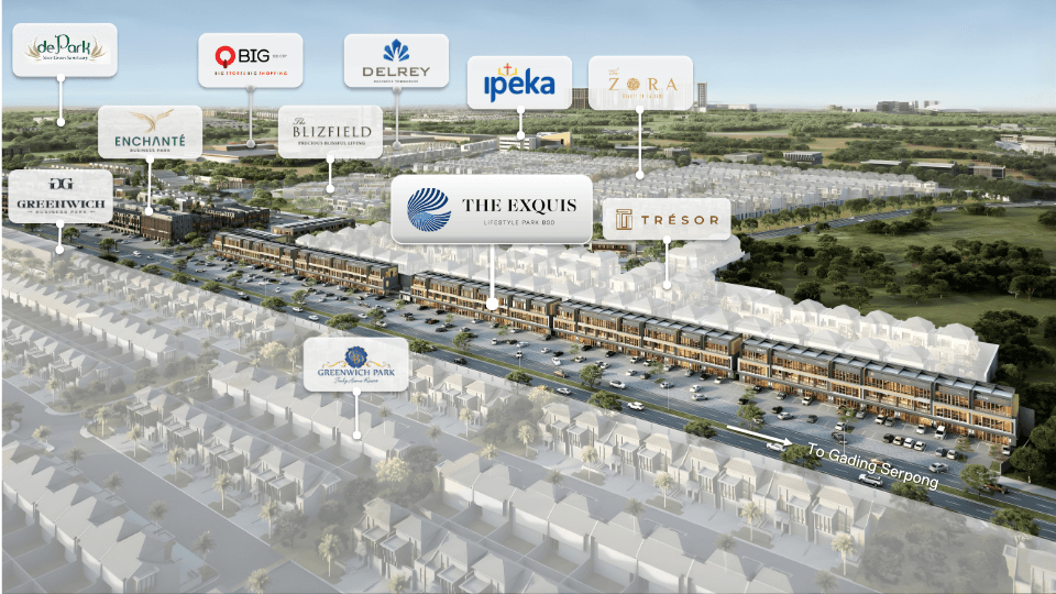 Lokasi-Ruko The Exquis-BSD City-Tangerang-Ruko terbaik di Tangerang-Ruko paling strategis di Serpong Tangerang