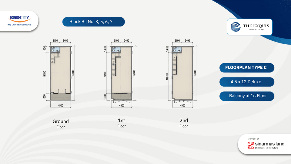 Floorplan C-Ruko The Exquis-BSD City-Tangerang-Ruko terbaik di Tangerang-Ruko paling strategis di Serpong Tangerang