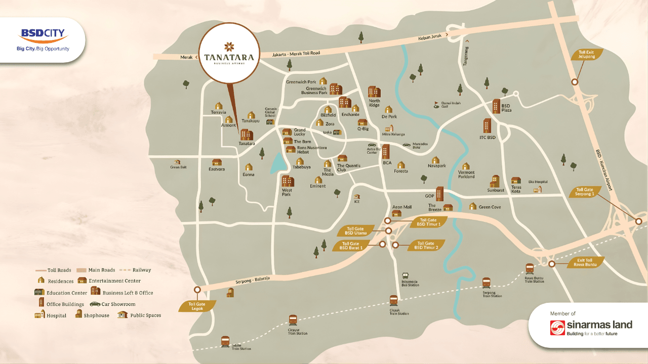 lokasi-Tanatara Business Avenue-BSD City-Tangerang-Business Loft-Tempat Usaha Paling Strategis di Tangerang-Perkantoran Terbaik di dunia