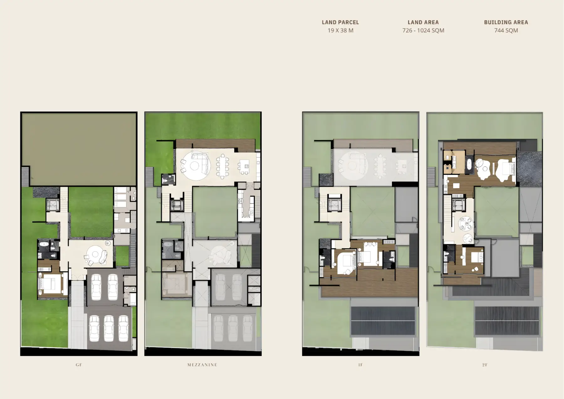 BSD City-NavaPark-Botanic Villa-Denah Lay Out Tampak Dalam Rumah