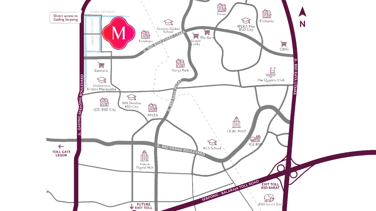 BSD City-Monard-The Armont-Tangerang BSD City-Monard-The Armont-Tangerang-Map Lokasi