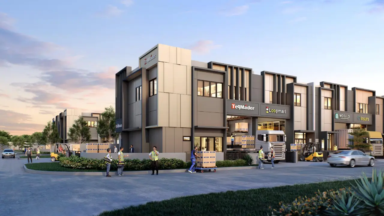 Taman Tekno X-BSD City-Tangerang-kawasan pergudangan-gudang industri-showroom
